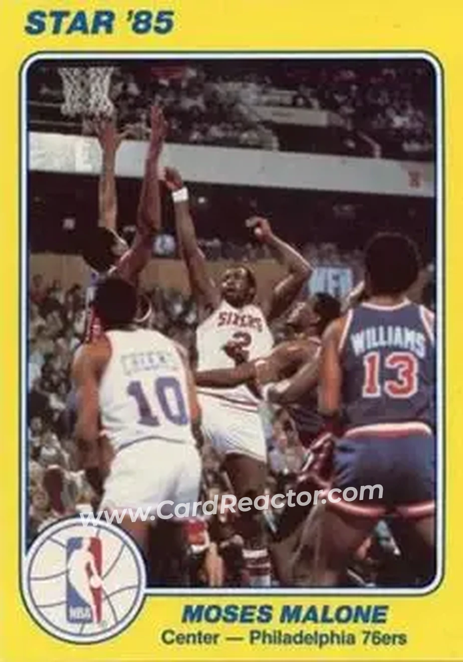 1984-85 Star Court Kings #17 - Moses Malone - Philadelphia 76ers - Front 1984-85 Star Court Kings #17 - Moses Malone - Philadelphia 76ers - Front