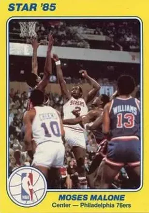 1984-85 Star Court Kings #17 - Moses Malone - Philadelphia 76ers