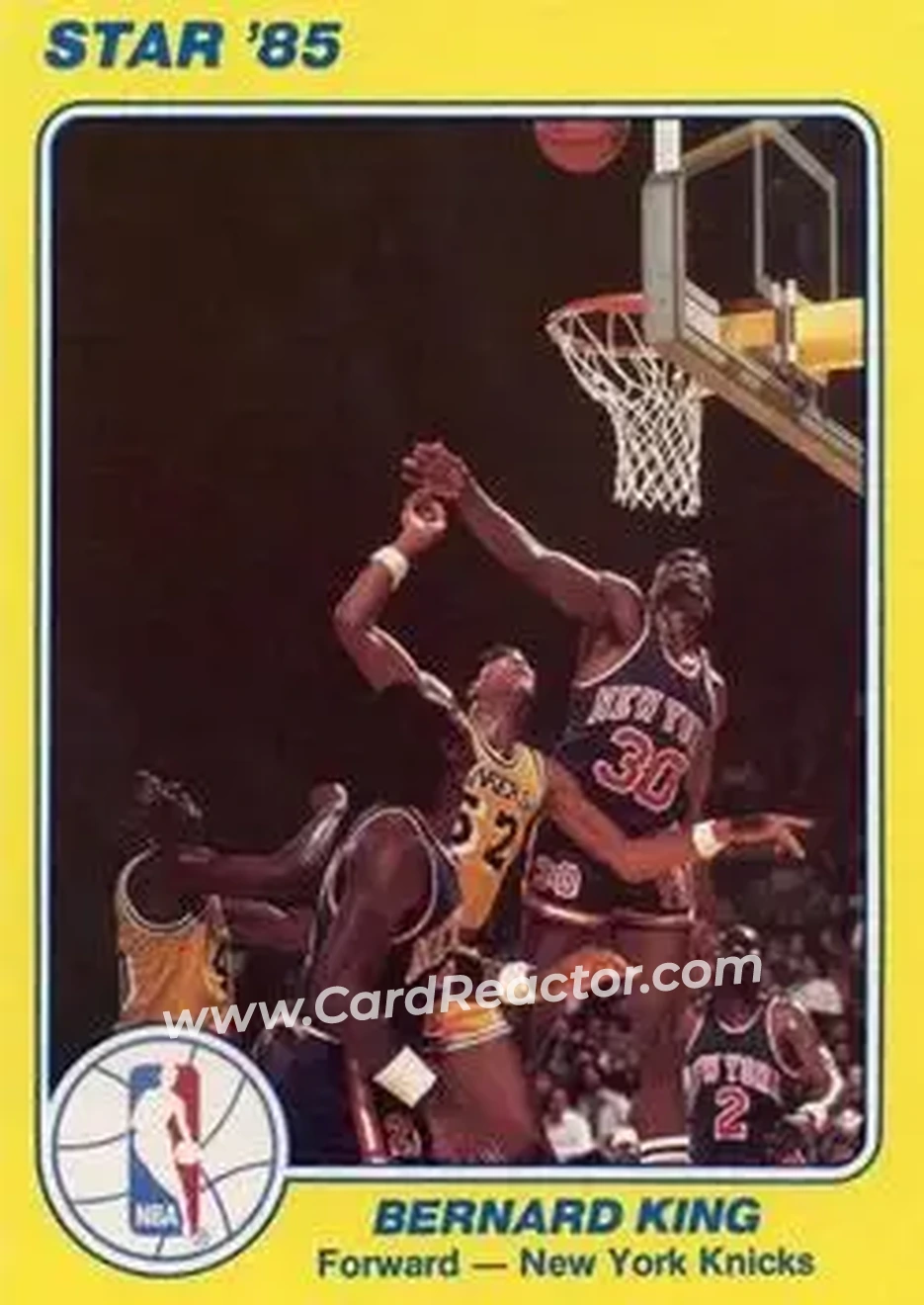 1984-85 Star Court Kings #23 - Bernard King - New York Knicks - Front 1984-85 Star Court Kings #23 - Bernard King - New York Knicks - Front