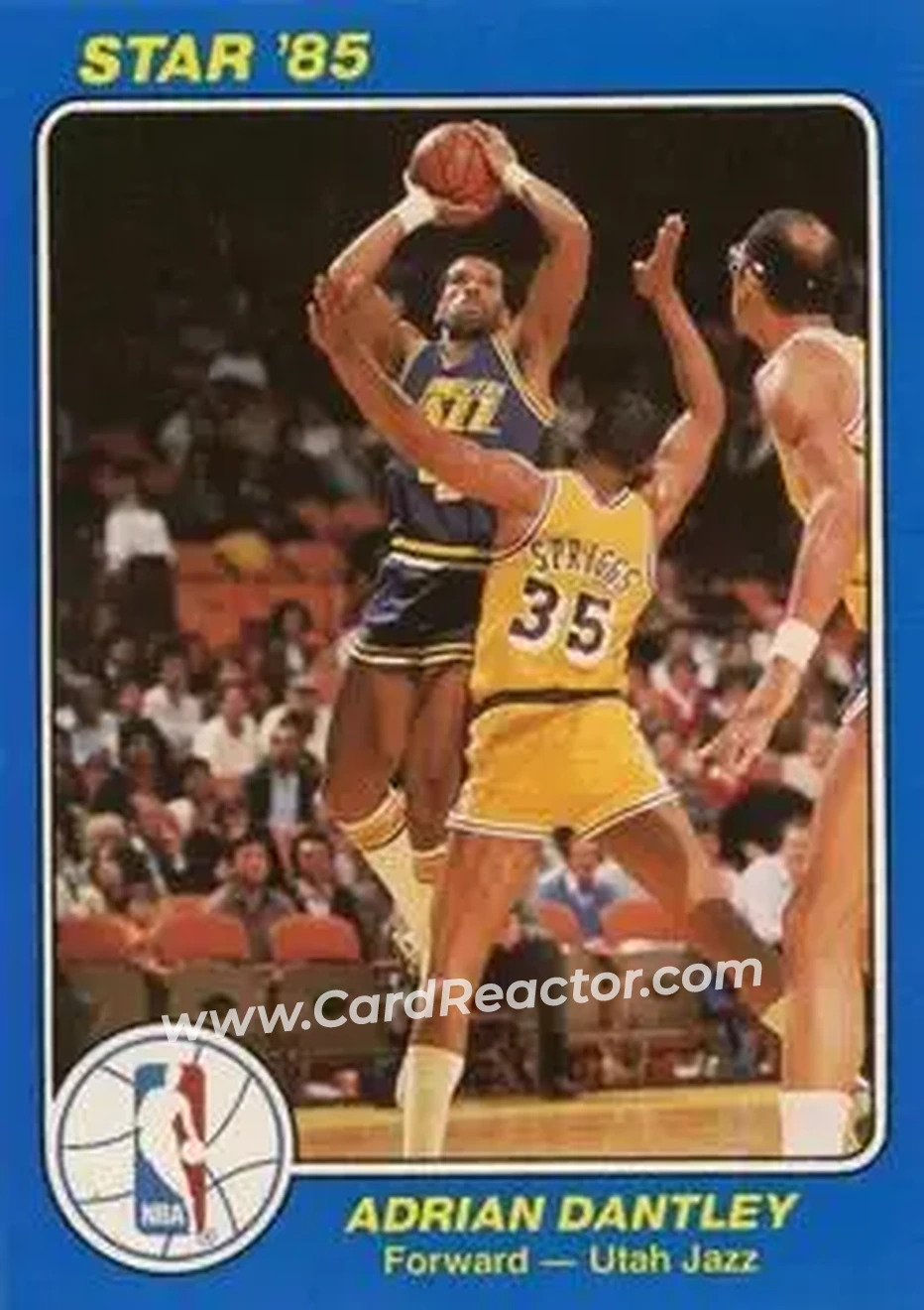 1984-85 Star Court Kings #36 - Adrian Dantley - Utah Jazz - Front 1984-85 Star Court Kings #36 - Adrian Dantley - Utah Jazz - Front