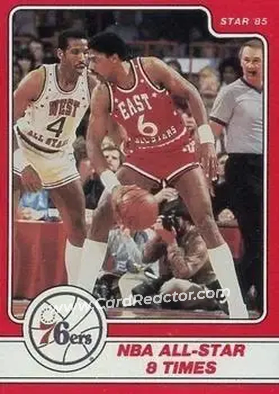 1984-85 Star Julius Erving #4 - Julius Erving - Philadelphia 76ers - Front