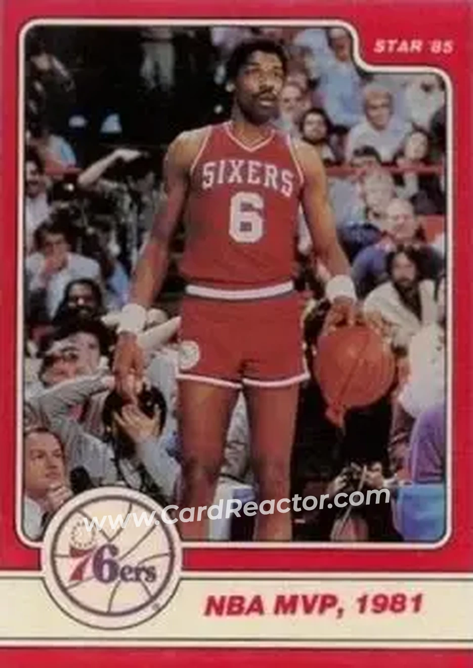 1984-85 Star Julius Erving #8 - Julius Erving - Philadelphia 76ers - Front