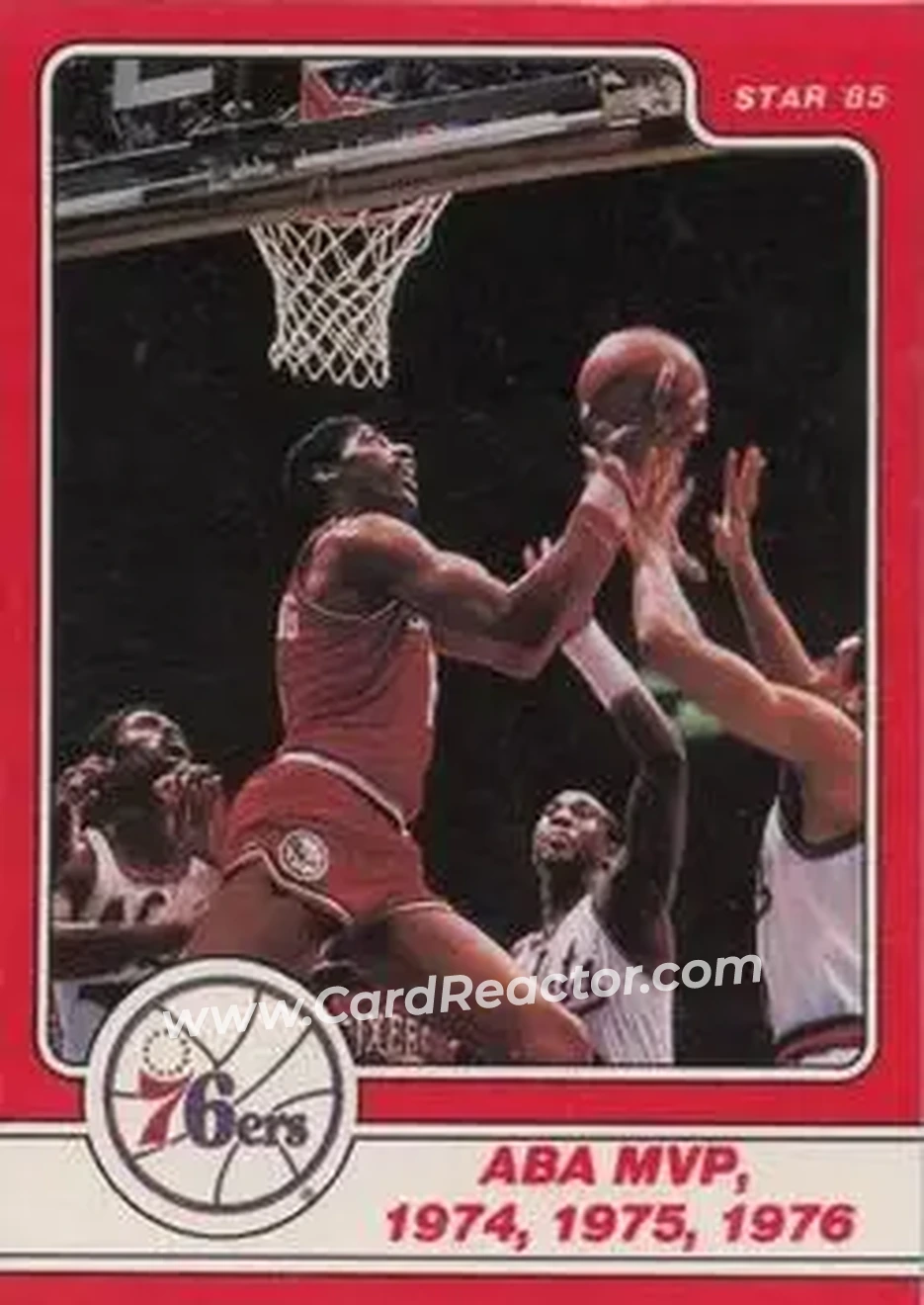 1984-85 Star Julius Erving #9 - Julius Erving - Philadelphia 76ers - Front