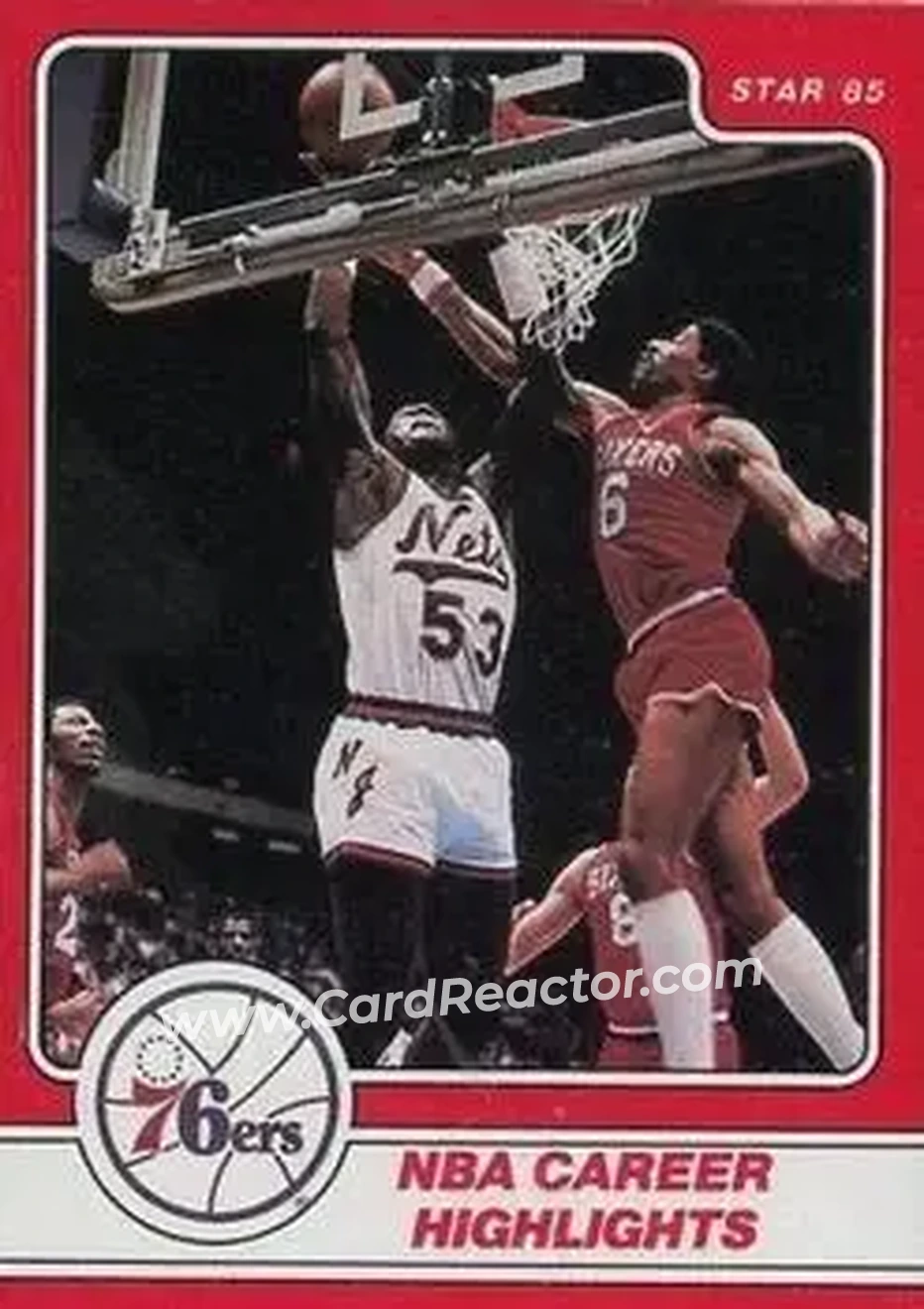 1984-85 Star Julius Erving #12 - Julius Erving - Philadelphia 76ers - Front