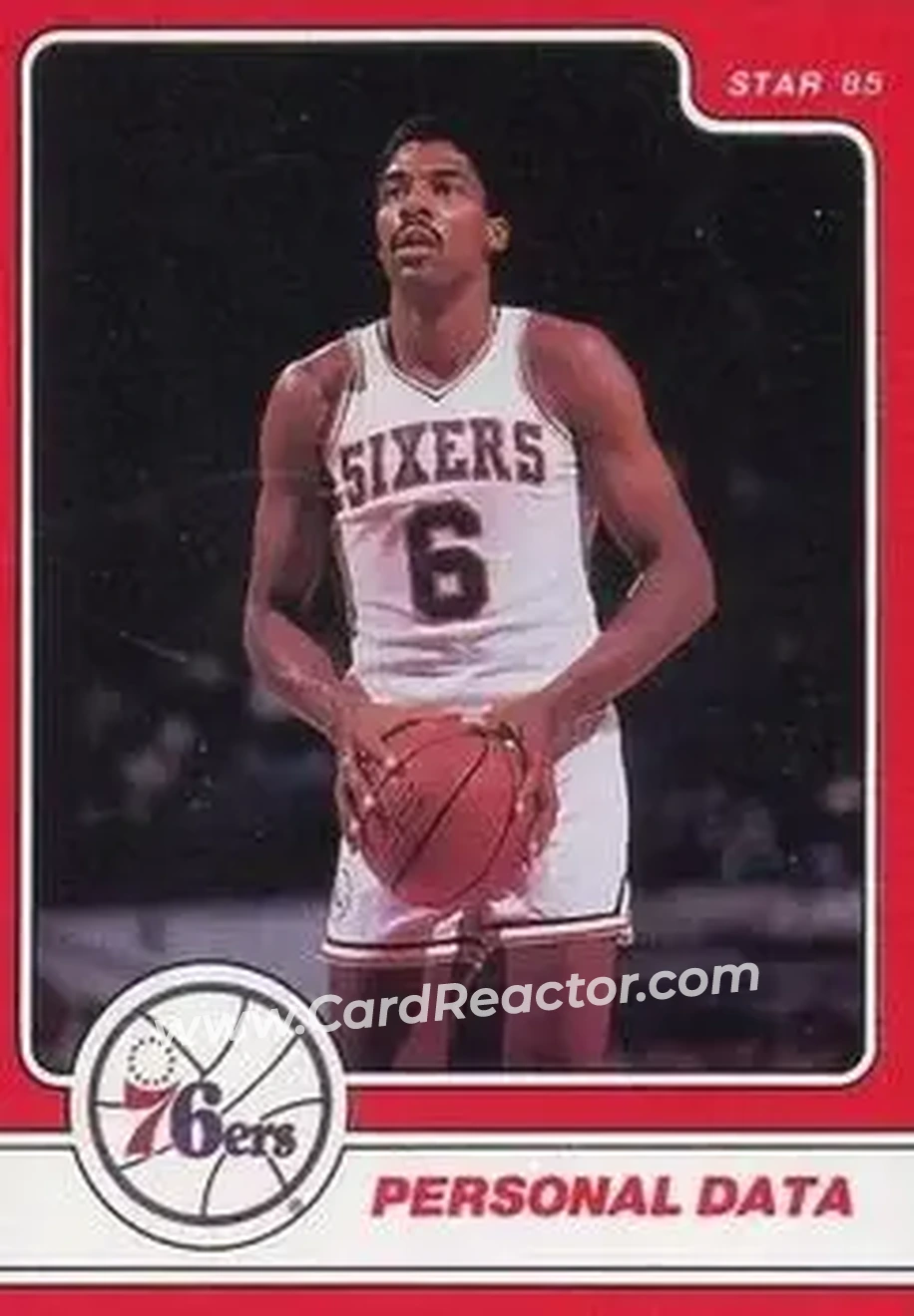 1984-85 Star Julius Erving #17 - Julius Erving - Philadelphia 76ers - Front