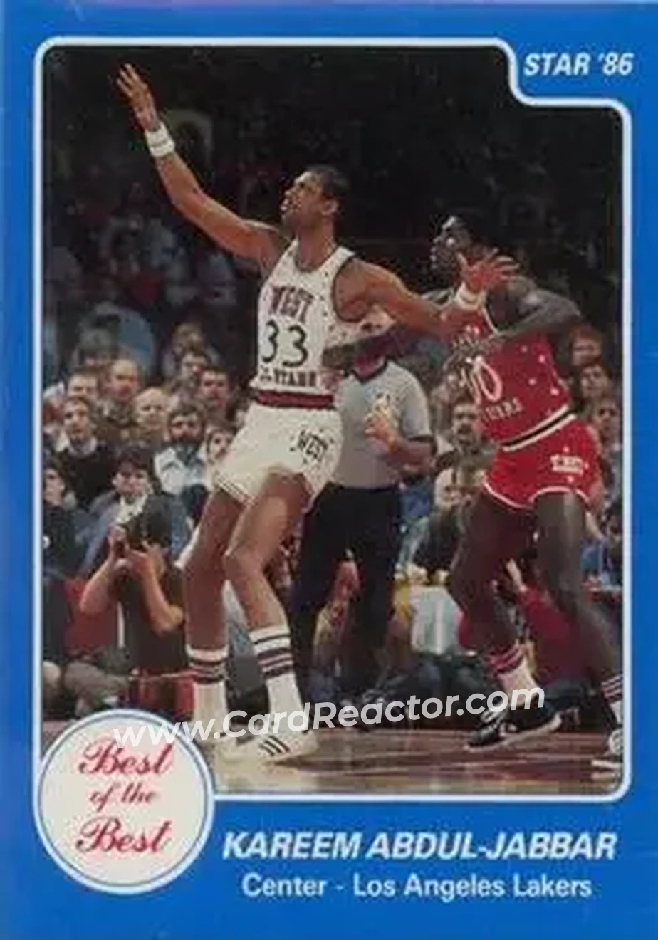 1986 Star Best of the Best #1 - Kareem Abdul-Jabbar - Los Angeles Lakers - Front