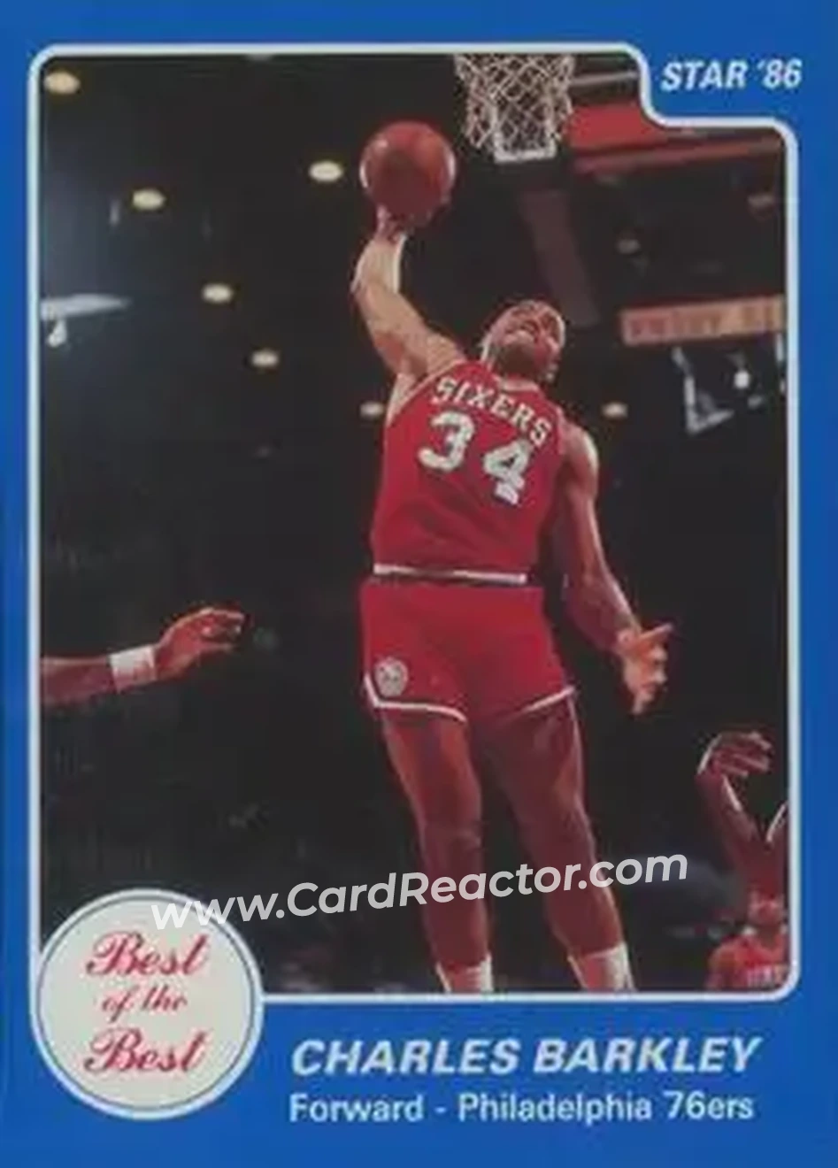 1986 Star Best of the Best #2 - Charles Barkley - Philadelphia 76ers - Front