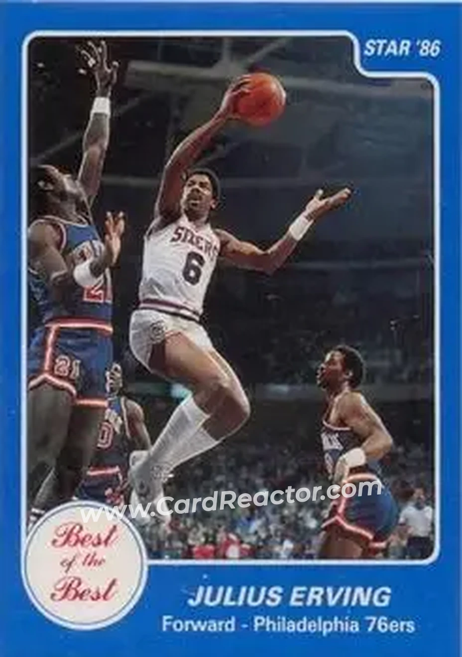 1986 Star Best of the Best #6 - Julius Erving - Philadelphia 76ers - Front