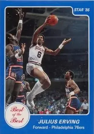 1986 Star Best of the Best #6 - Julius Erving - Philadelphia 76ers