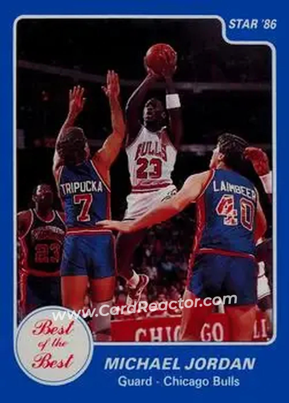 1986 Star Best of the Best #9 - Michael Jordan - Chicago Bulls - Front 1986 Star Best of the Best #9 - Michael Jordan - Chicago Bulls - Front