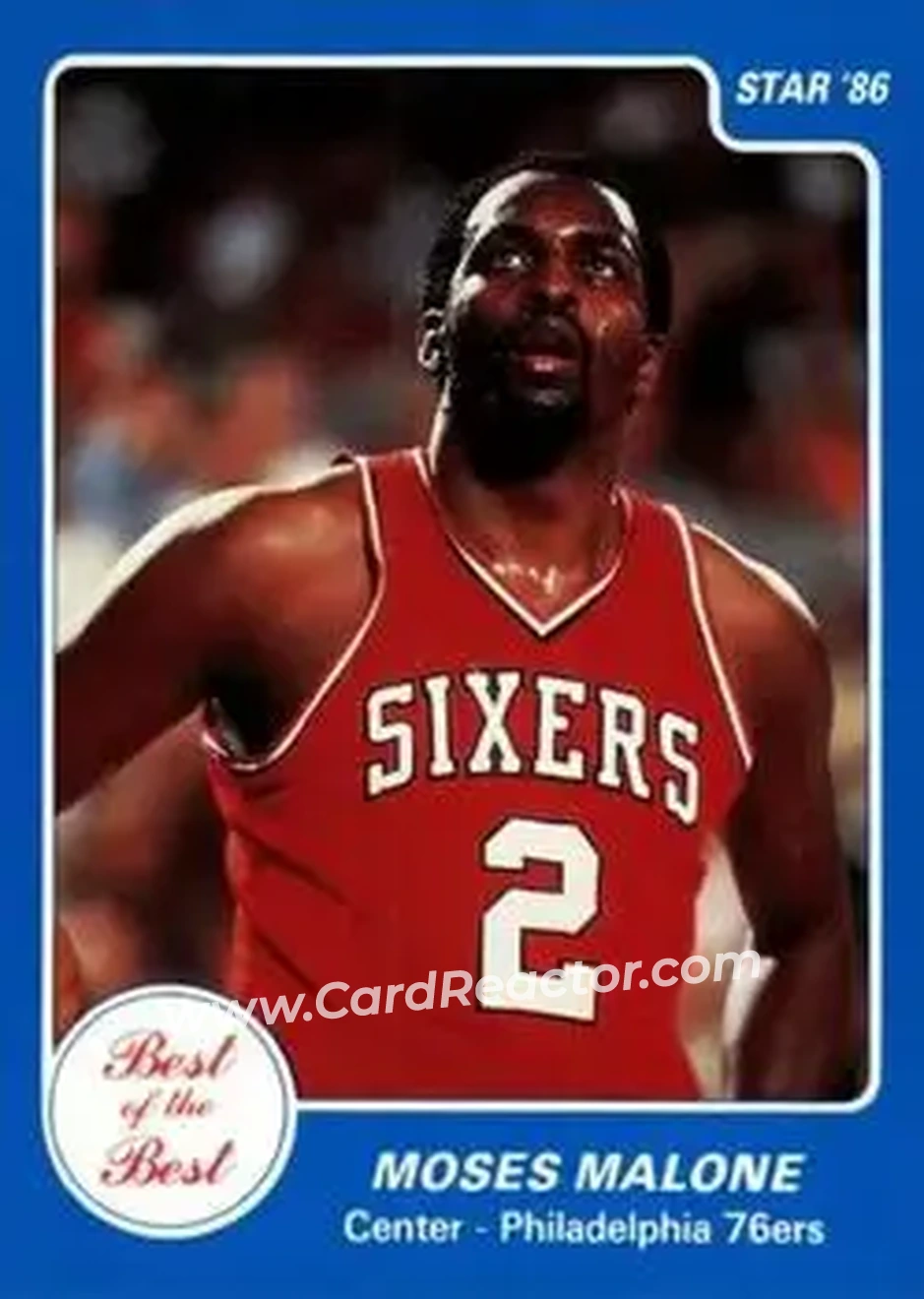 1986 Star Best of the Best #10 - Moses Malone - Philadelphia 76ers - Front