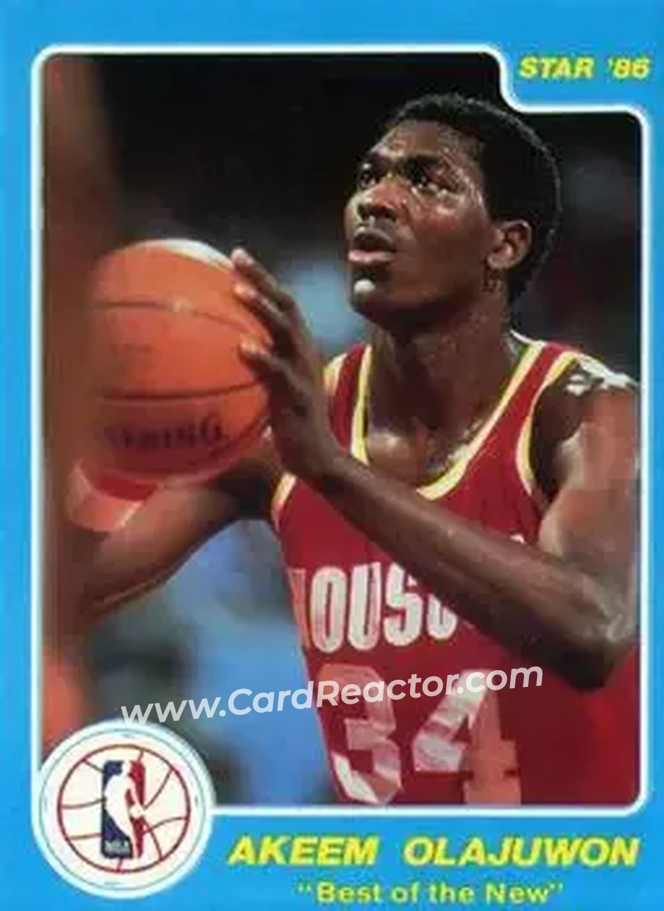 1986 Star Best of the New/Old #NNO - Hakeem Olajuwon - Houston Rockets - Front