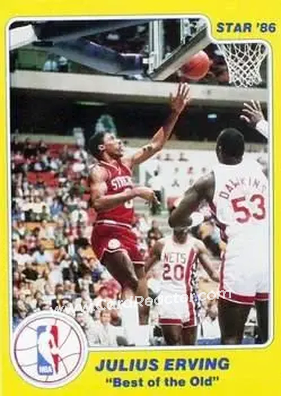1986 Star Best of the New/Old #NNO - Julius Erving - Philadelphia 76ers - Front