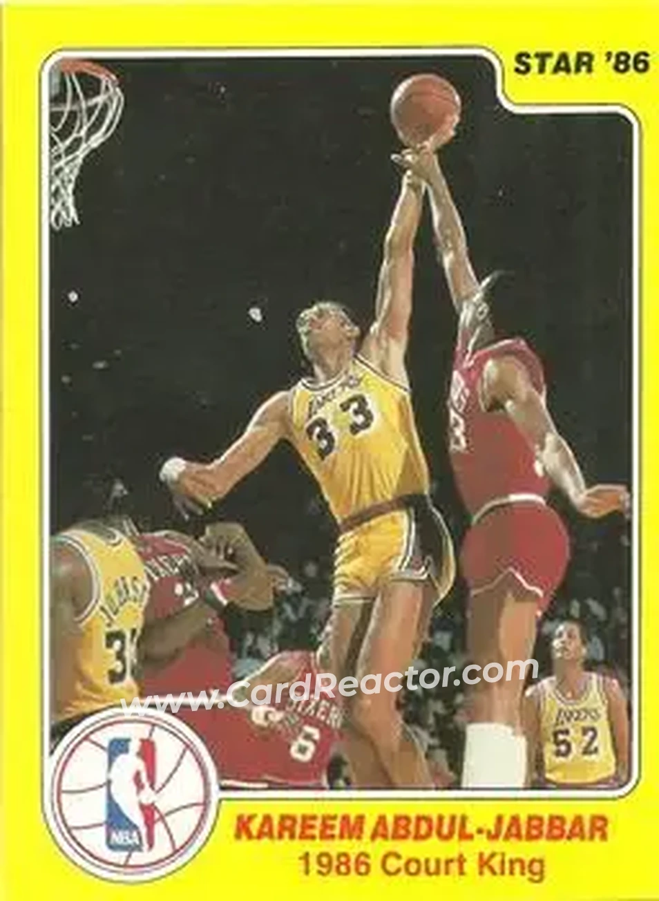 1986 Star Court Kings #2 - Kareem Abdul-Jabbar - Los Angeles Lakers - Front