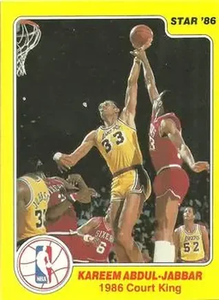 1986 Star Court Kings #2 - Kareem Abdul-Jabbar - Los Angeles Lakers