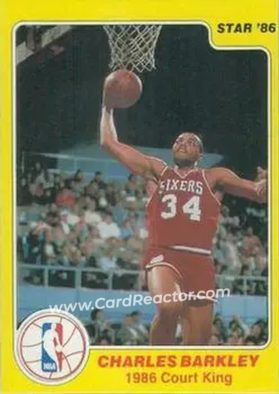 1986 Star Court Kings #3 - Charles Barkley - Philadelphia 76ers - Front 1986 Star Court Kings #3 - Charles Barkley - Philadelphia 76ers - Front