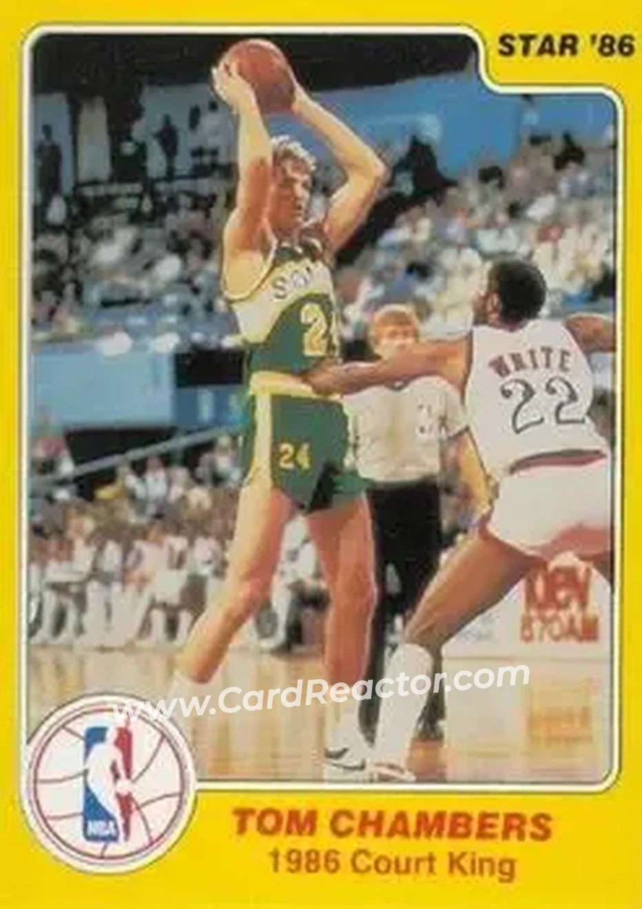 1986 Star Court Kings #6 - Tom Chambers - Seattle SuperSonics - Front