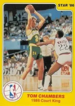 1986 Star Court Kings #6 - Tom Chambers - Seattle SuperSonics