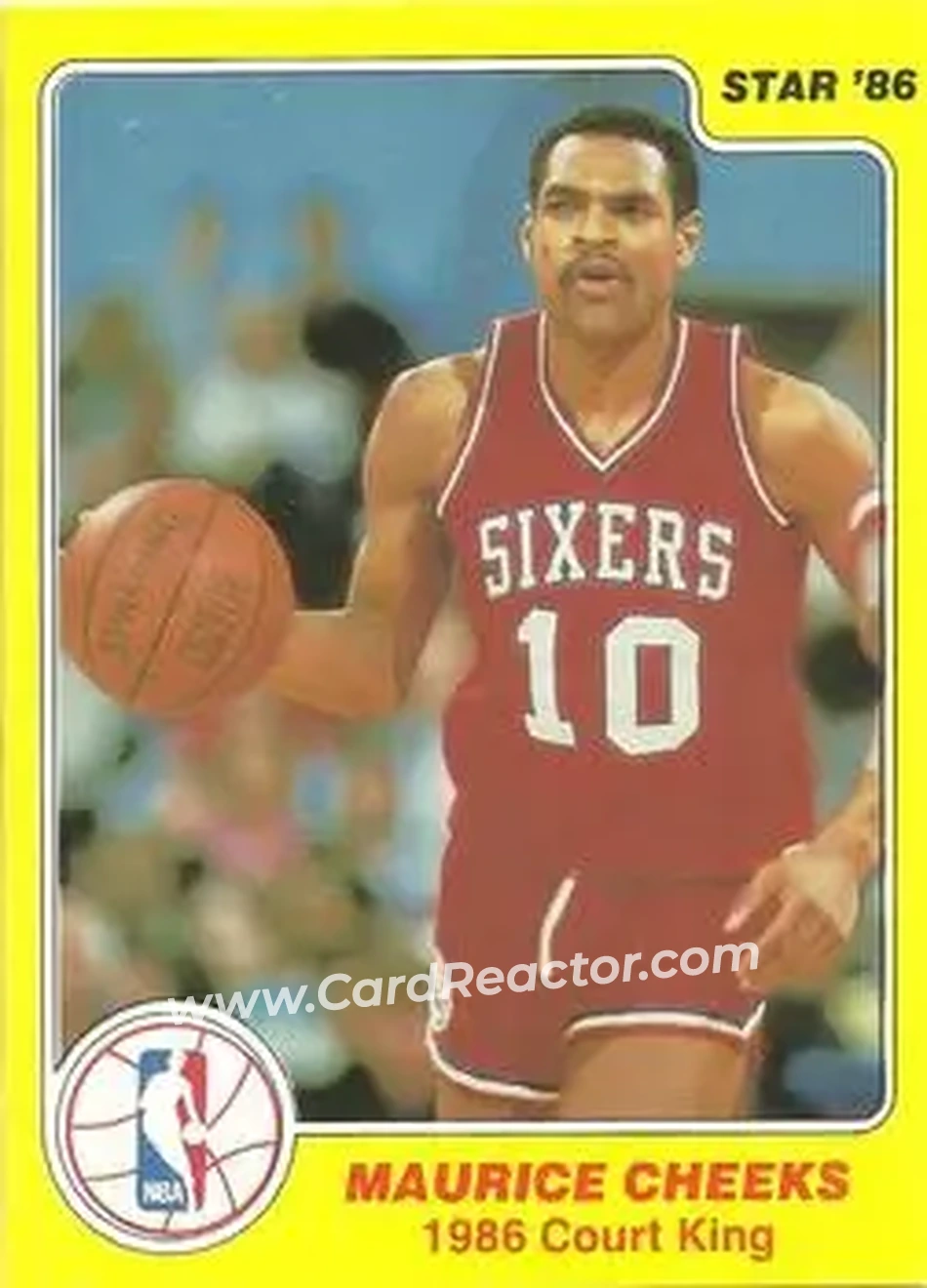 1986 Star Court Kings #7 - Maurice Cheeks - Philadelphia 76ers - Front 1986 Star Court Kings #7 - Maurice Cheeks - Philadelphia 76ers - Front