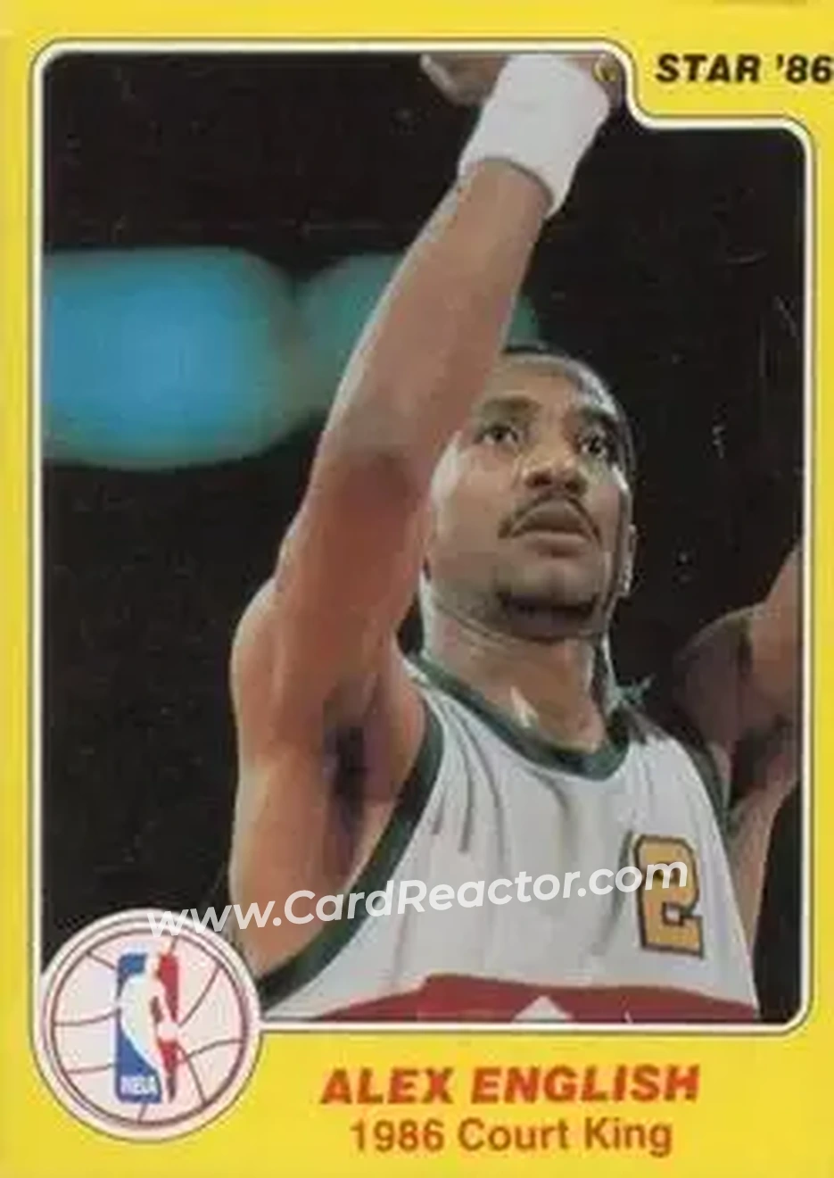 1986 Star Court Kings #12 - Alex English - Denver Nuggets - Front