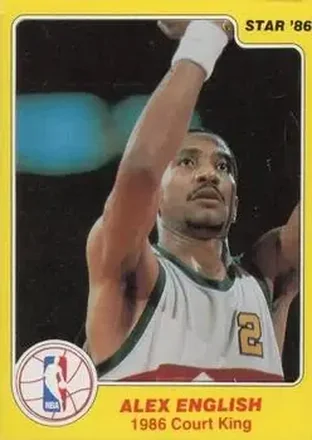 1986 Star Court Kings #12 - Alex English - Denver Nuggets