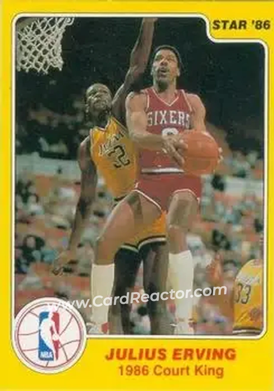 1986 Star Court Kings #13 - Julius Erving - Philadelphia 76ers - Front