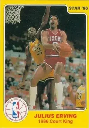 1986 Star Court Kings #13 - Julius Erving - Philadelphia 76ers