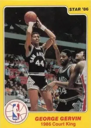 1986 Star Court Kings #15 - George Gervin - San Antonio Spurs
