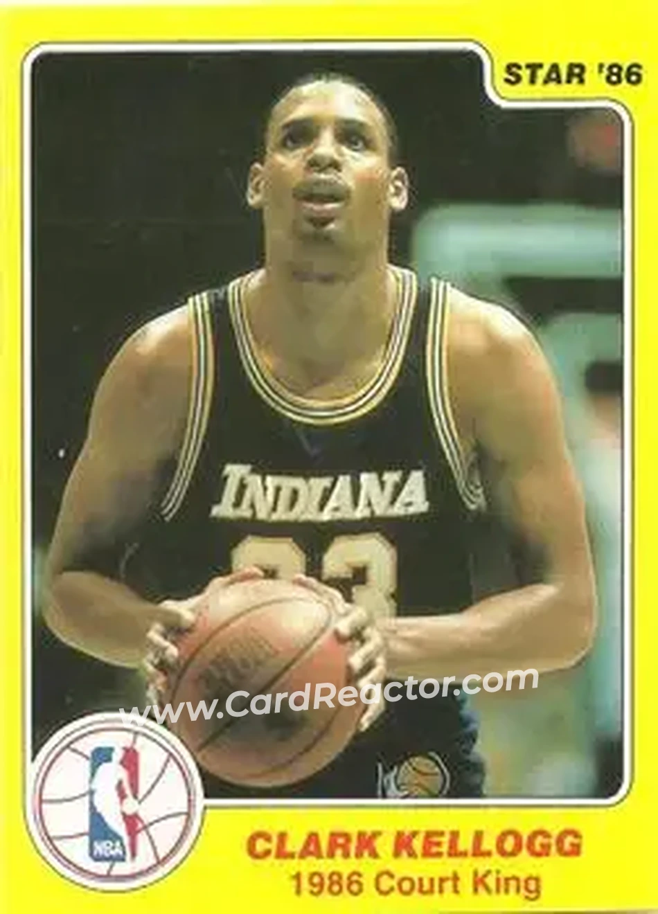 1986 Star Court Kings #19 - Clark Kellogg - Indiana Pacers - Front 1986 Star Court Kings #19 - Clark Kellogg - Indiana Pacers - Front