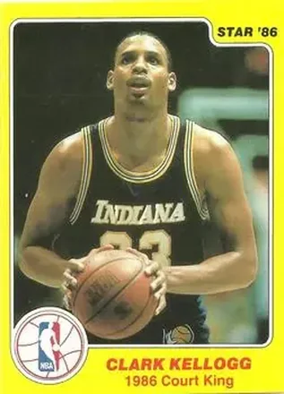 1986 Star Court Kings #19 - Clark Kellogg - Indiana Pacers
