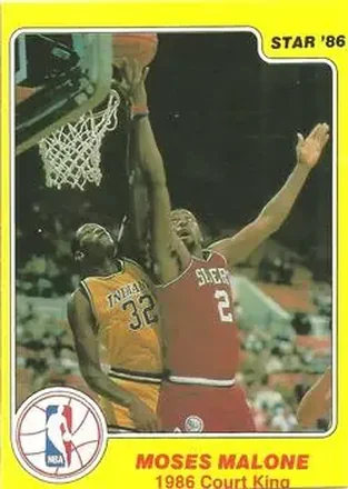 1986 Star Court Kings #21 - Moses Malone - Philadelphia 76ers