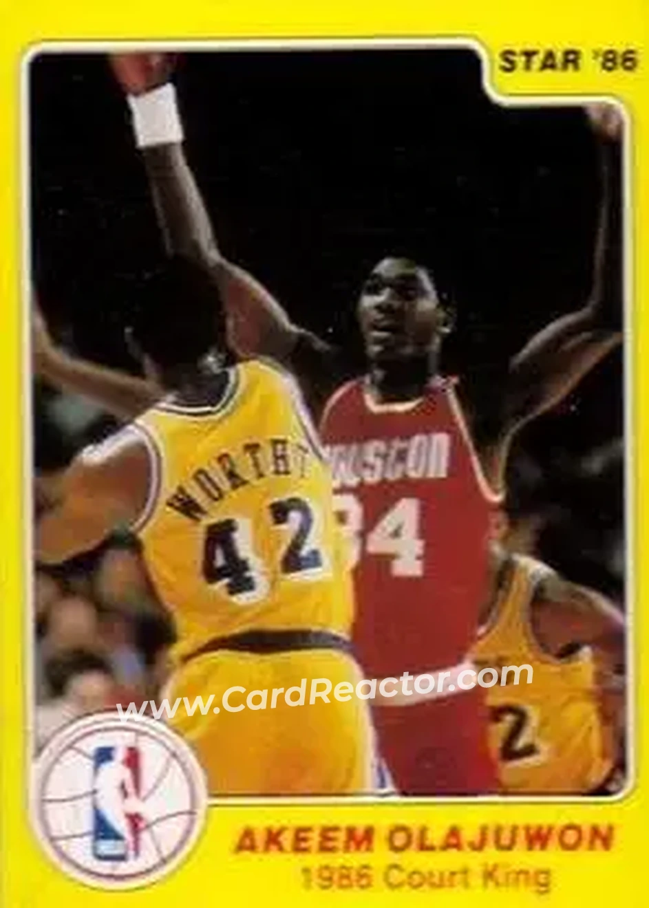 1986 Star Court Kings #25 - Hakeem Olajuwon - Houston Rockets - Front 1986 Star Court Kings #25 - Hakeem Olajuwon - Houston Rockets - Front