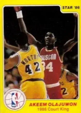 1986 Star Court Kings #25 - Hakeem Olajuwon - Houston Rockets