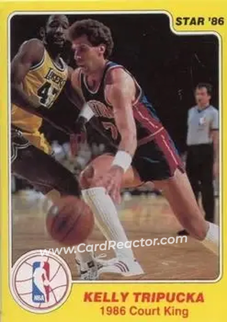 1986 Star Court Kings #30 - Kelly Tripucka - Detroit Pistons - Front