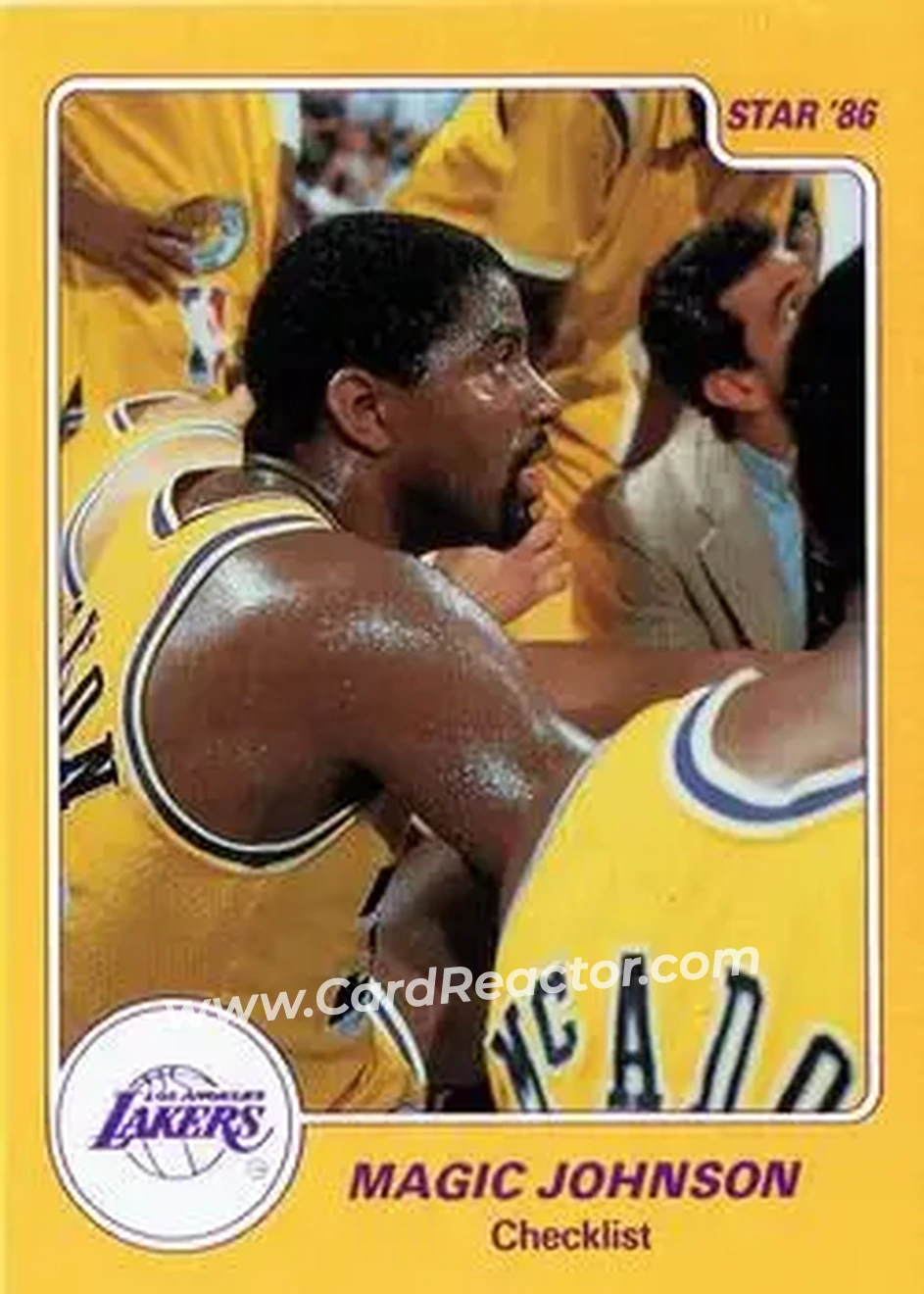 1986 Star Magic Johnson #1 - Card #1 - Los Angeles Lakers - Front