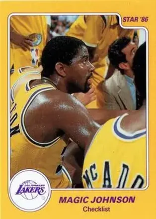 1986 Star Magic Johnson #1 - Card #1 - Los Angeles Lakers