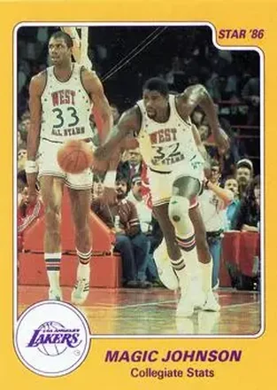 1986 Star Magic Johnson #2 - Card #2 - Los Angeles Lakers