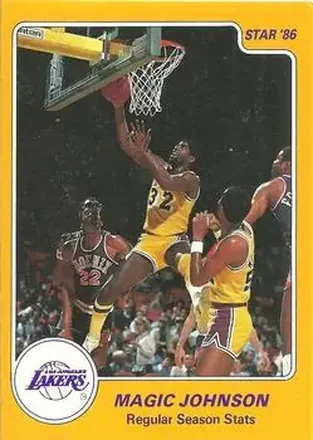 1986 Star Magic Johnson #3 - Card #3 - Los Angeles Lakers