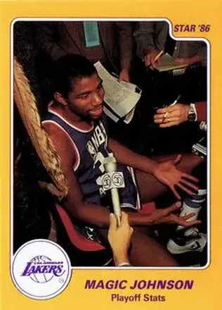 1986 Star Magic Johnson #4 - Card #4 - Los Angeles Lakers