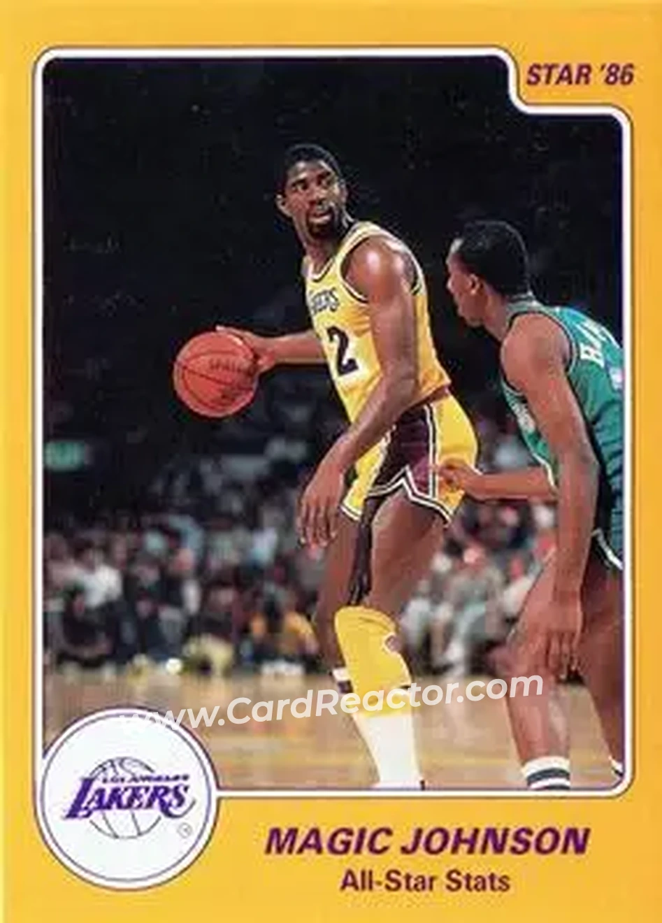 1986 Star Magic Johnson #5 - Card #5 - Los Angeles Lakers - Front