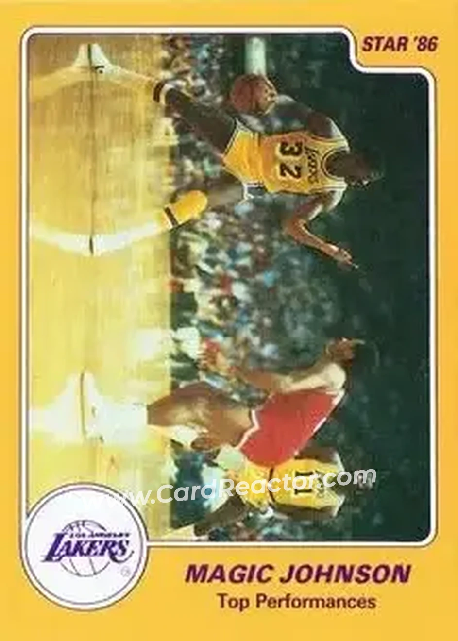 1986 Star Magic Johnson #8 - Card #8 - Los Angeles Lakers - Front