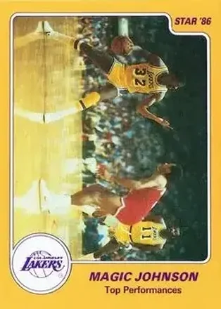 1986 Star Magic Johnson #8 - Card #8 - Los Angeles Lakers