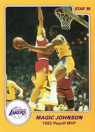1986 Star Magic Johnson #10 - Card #10 - Los Angeles Lakers