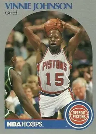 1990-91 Hoops #107 - Vinnie Johnson - Detroit Pistons