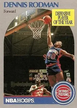 1990-91 Hoops #109 - Dennis Rodman - Detroit Pistons