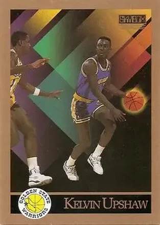 1990-91 SkyBox #104 - Kelvin Upshaw - Golden State Warriors