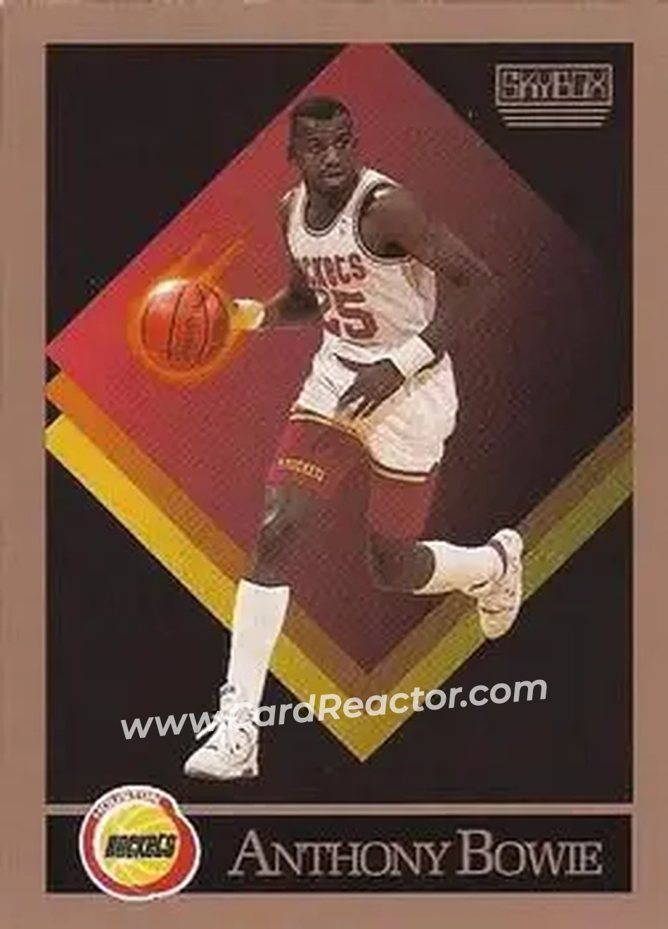 1990-91 SkyBox #105 - Anthony Bowie - Houston Rockets - Front 1990-91 SkyBox #105 - Anthony Bowie - Houston Rockets - Front