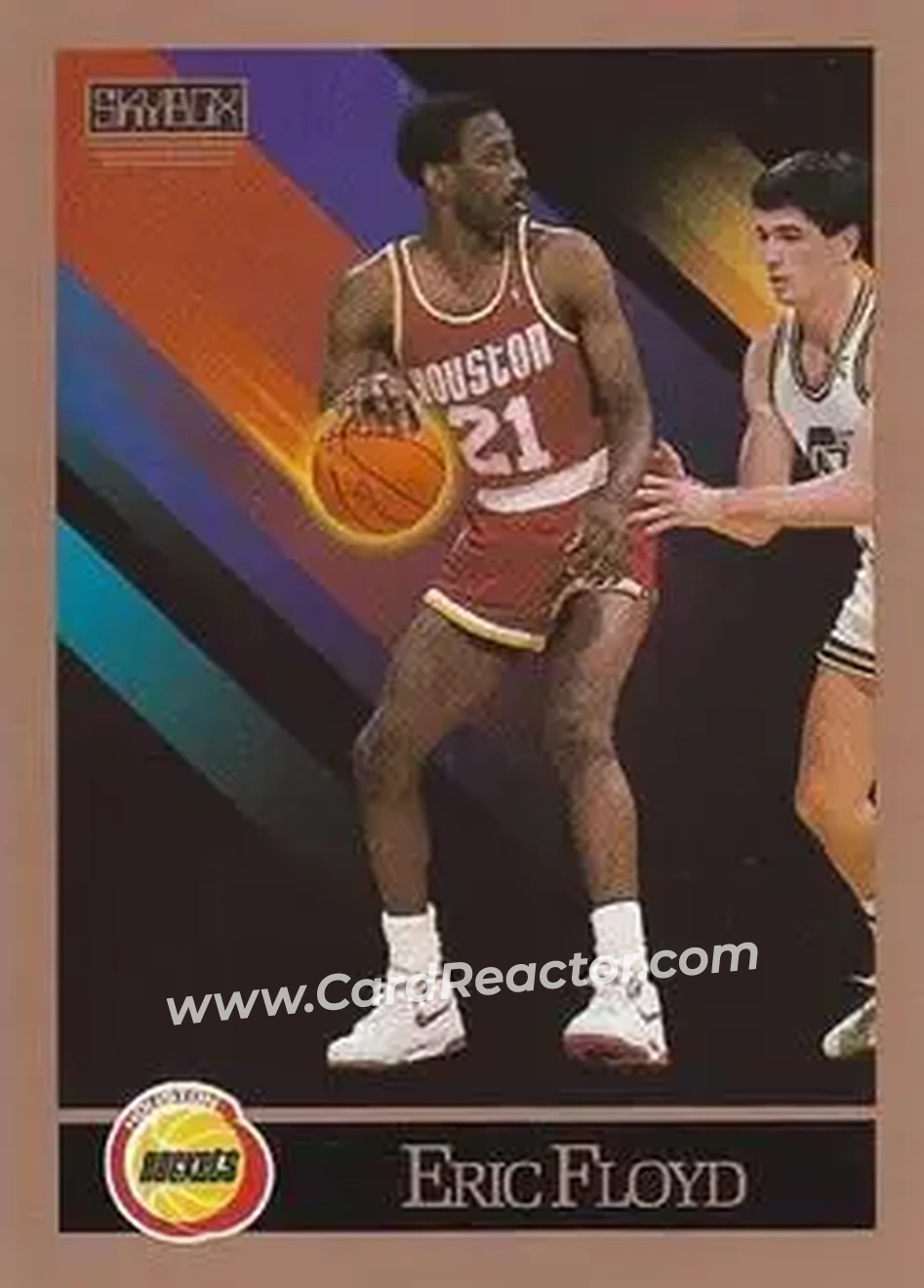 1990-91 SkyBox #107 - Sleepy Floyd - Houston Rockets - Front 1990-91 SkyBox #107 - Sleepy Floyd - Houston Rockets - Front