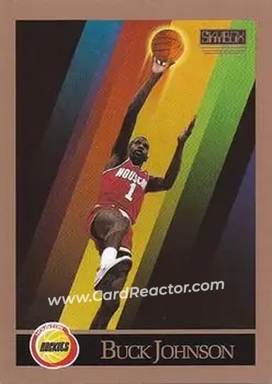 1990-91 SkyBox #108 - Buck Johnson - Houston Rockets - Front