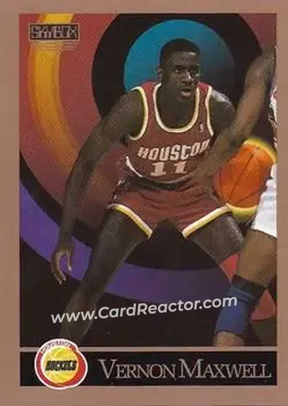 1990-91 SkyBox #109 - Vernon Maxwell - Houston Rockets - Front
